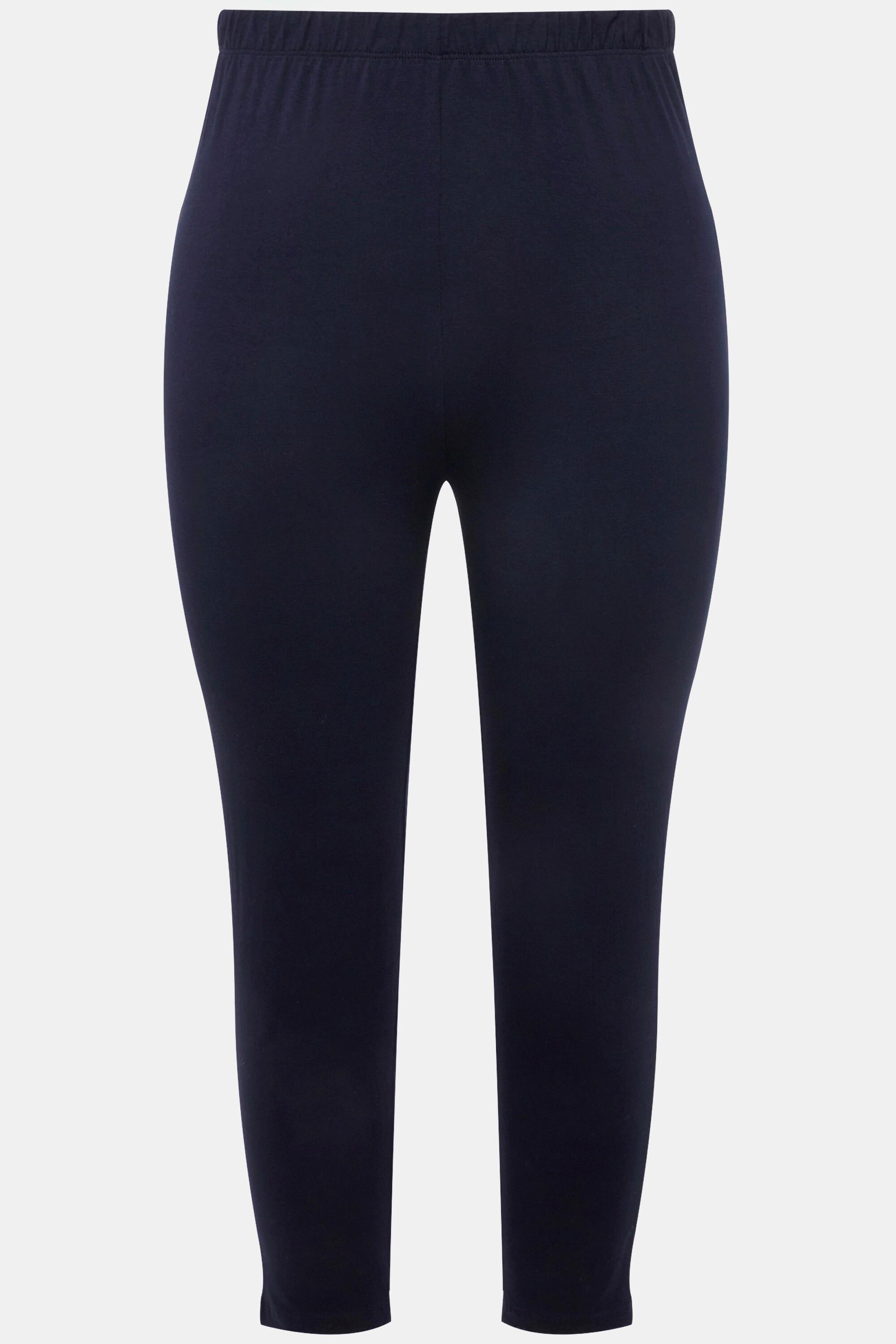 Ulla Popken  7/8-Leggings, elastischer Bund marine 