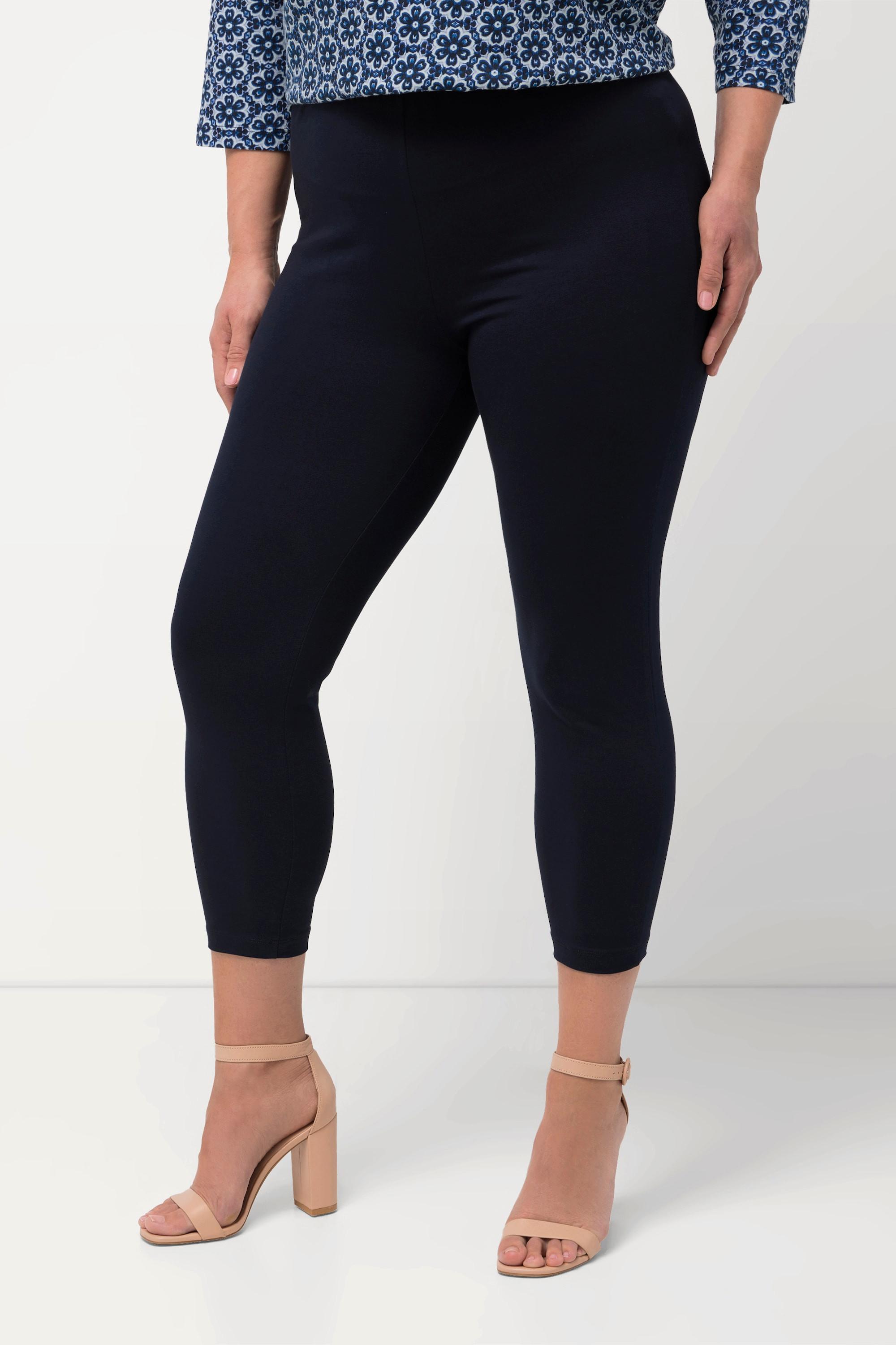 Ulla Popken  7/8-Leggings, elastischer Bund marine 