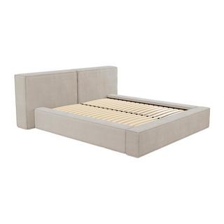 PASCAL MORABITO Letto con contenitore 140 x 190 cm - Velluto a coste - Beige - TIMANO di Pascal Morabito  