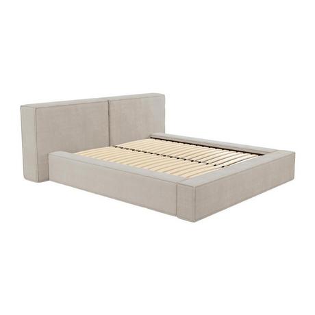 PASCAL MORABITO Letto con contenitore 140 x 190 cm - Velluto a coste - Beige - TIMANO di Pascal Morabito  