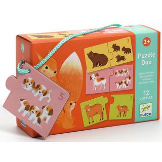 Djeco  Puzzle Duo Tierbabys (6x2) 