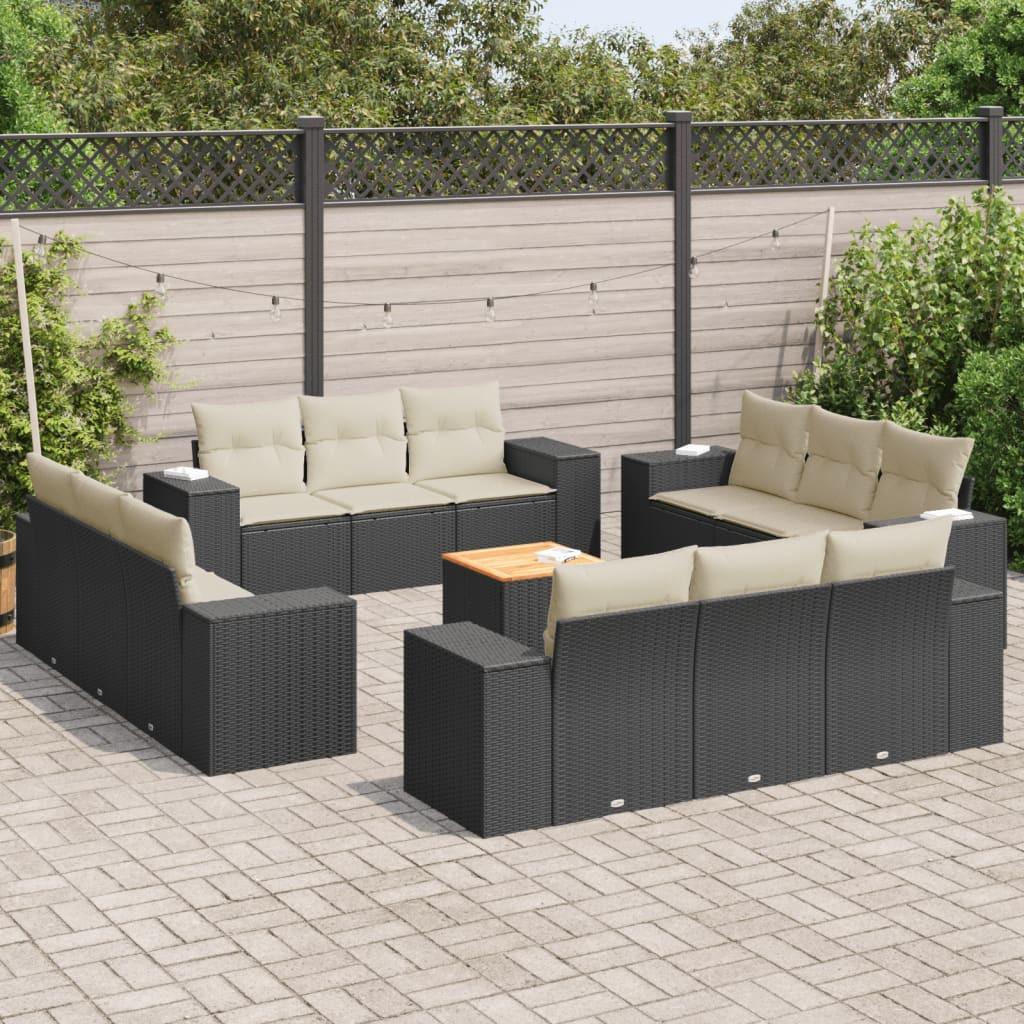 VidaXL set divano da giardino Polirattan  