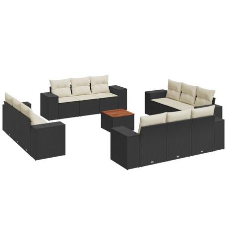 VidaXL set divano da giardino Polirattan  