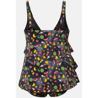 Ulla Popken Tankini Imprimé Fruits Bonnets Souples Volants  