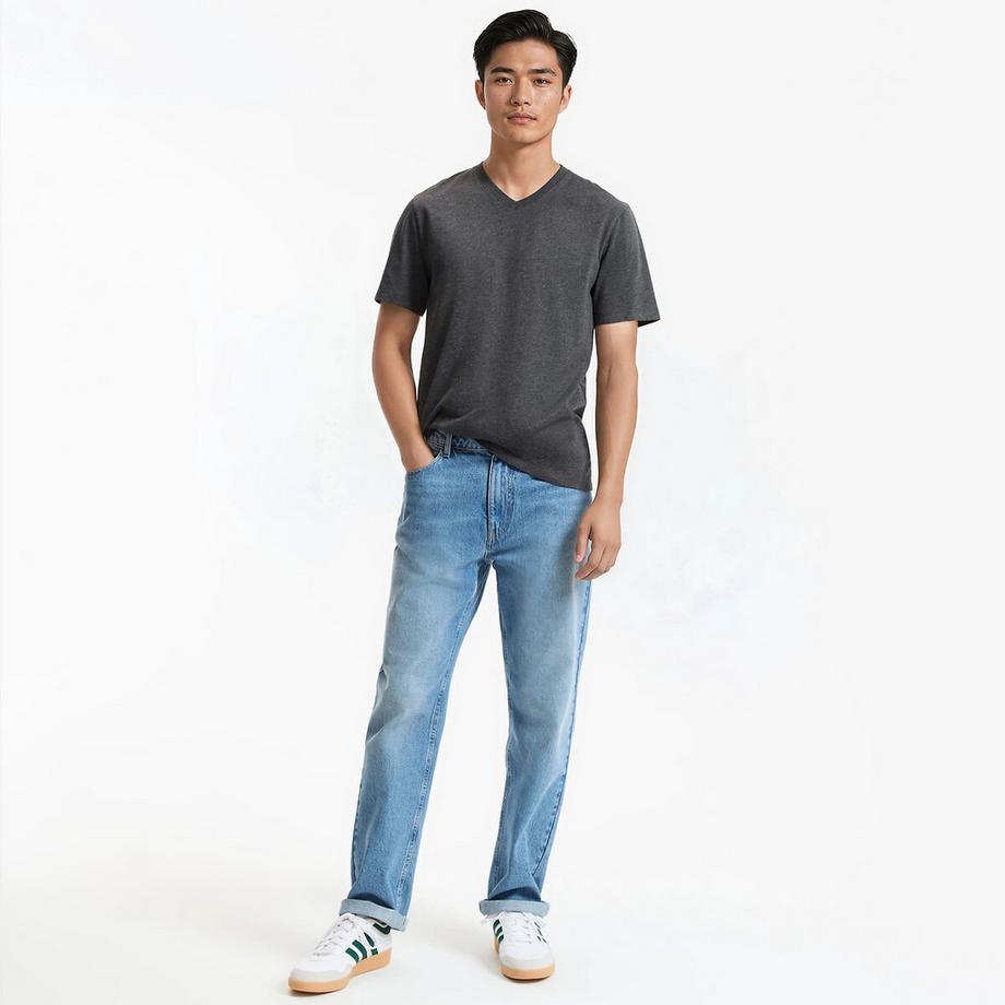 La Redoute Collections Baumwoll V-Ausschnitt Kurzarm T-Shirt  