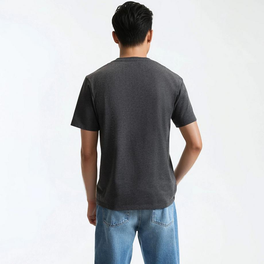 La Redoute Collections Baumwoll V-Ausschnitt Kurzarm T-Shirt  