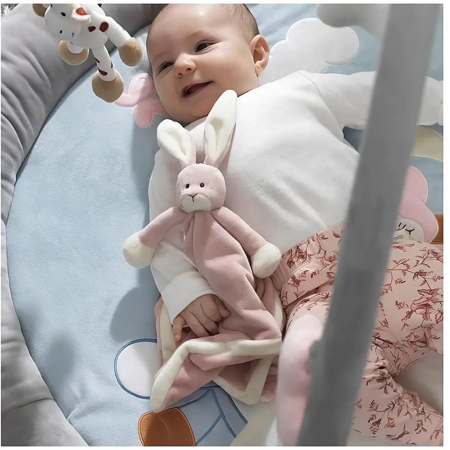 TEDDYKOMPANIET  Schmusetuch Hase Dusty Rosa (35cm) 