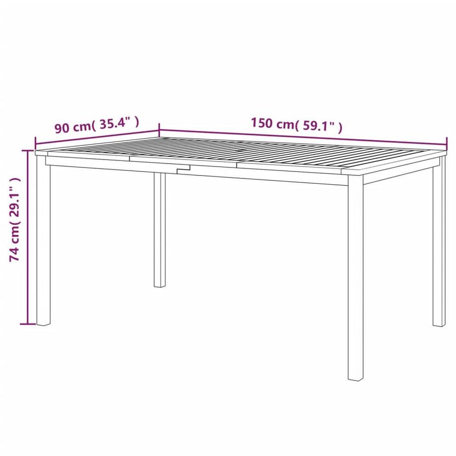 VidaXL Ensemble de salle à manger d'extérieur bois d'acacia  