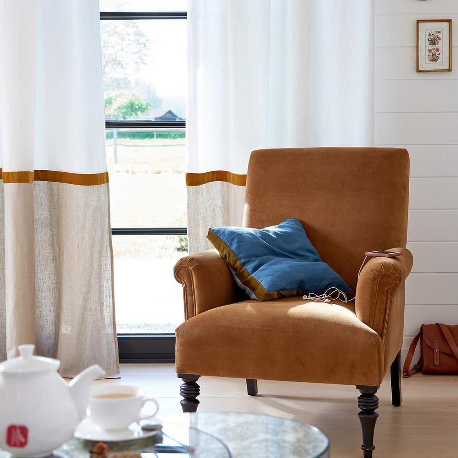 La Redoute Intérieurs Vorhang Onega x Velvet aus Leinen/Samt  