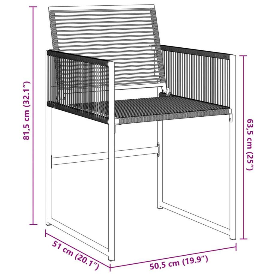 VidaXL Gartenstuhl poly-rattan  