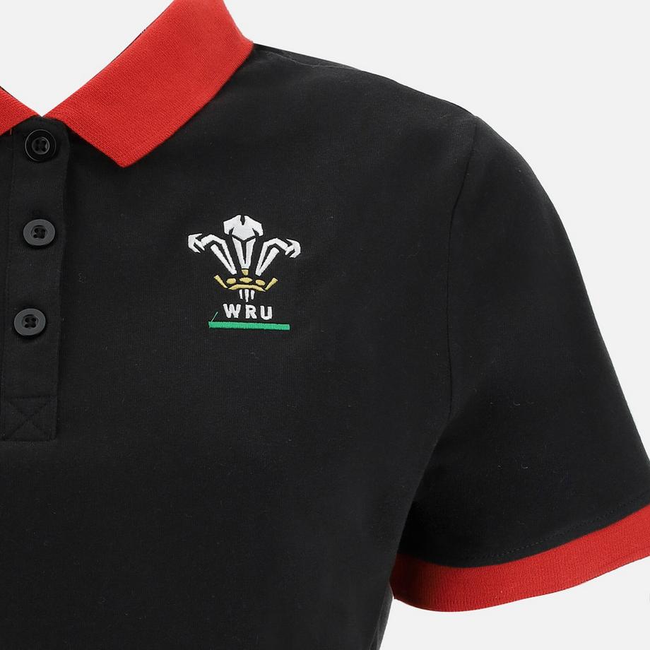 macron Wales Rugby XV Merch Kurzarm Poloshirt  