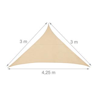 B2X Voile d'ombrage polyester triangulaire sable  