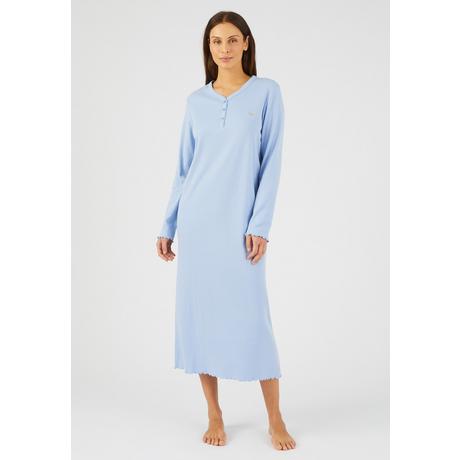 Damart  Chemise de nuit maille interlock côtelée douce et souple 