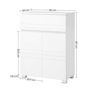 Pricenet Mobiletto portaoggetti multiuso per bagno bianco  