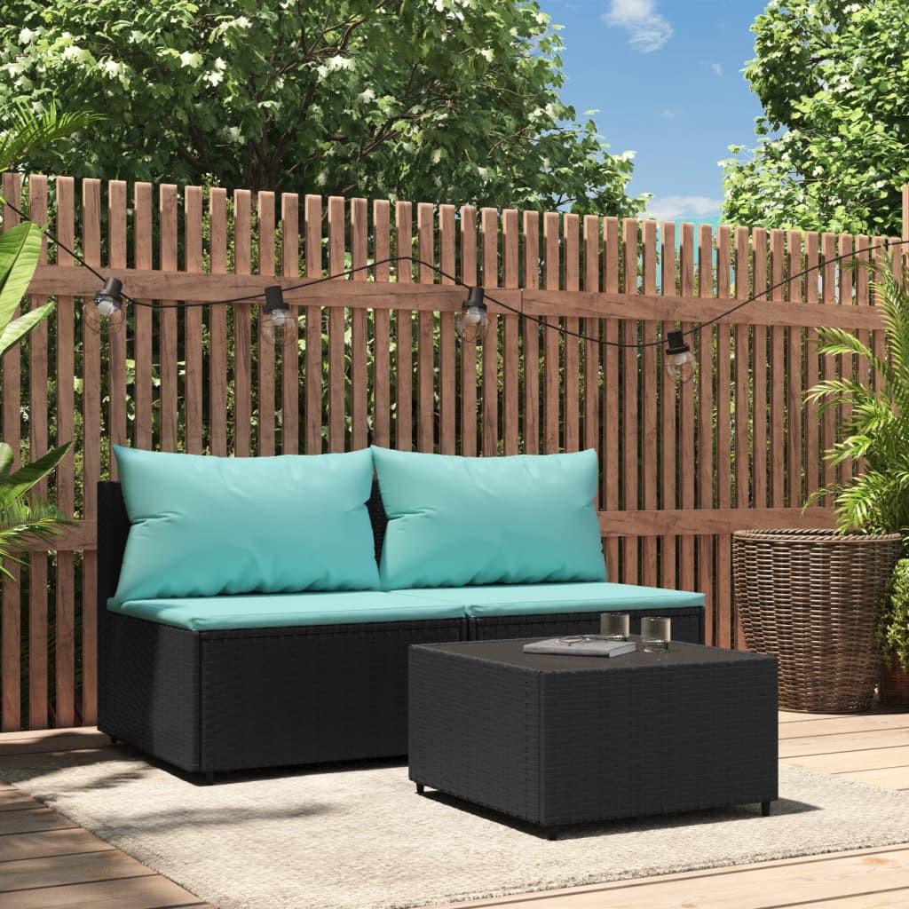 VidaXL set mobili da giardino Polirattan  