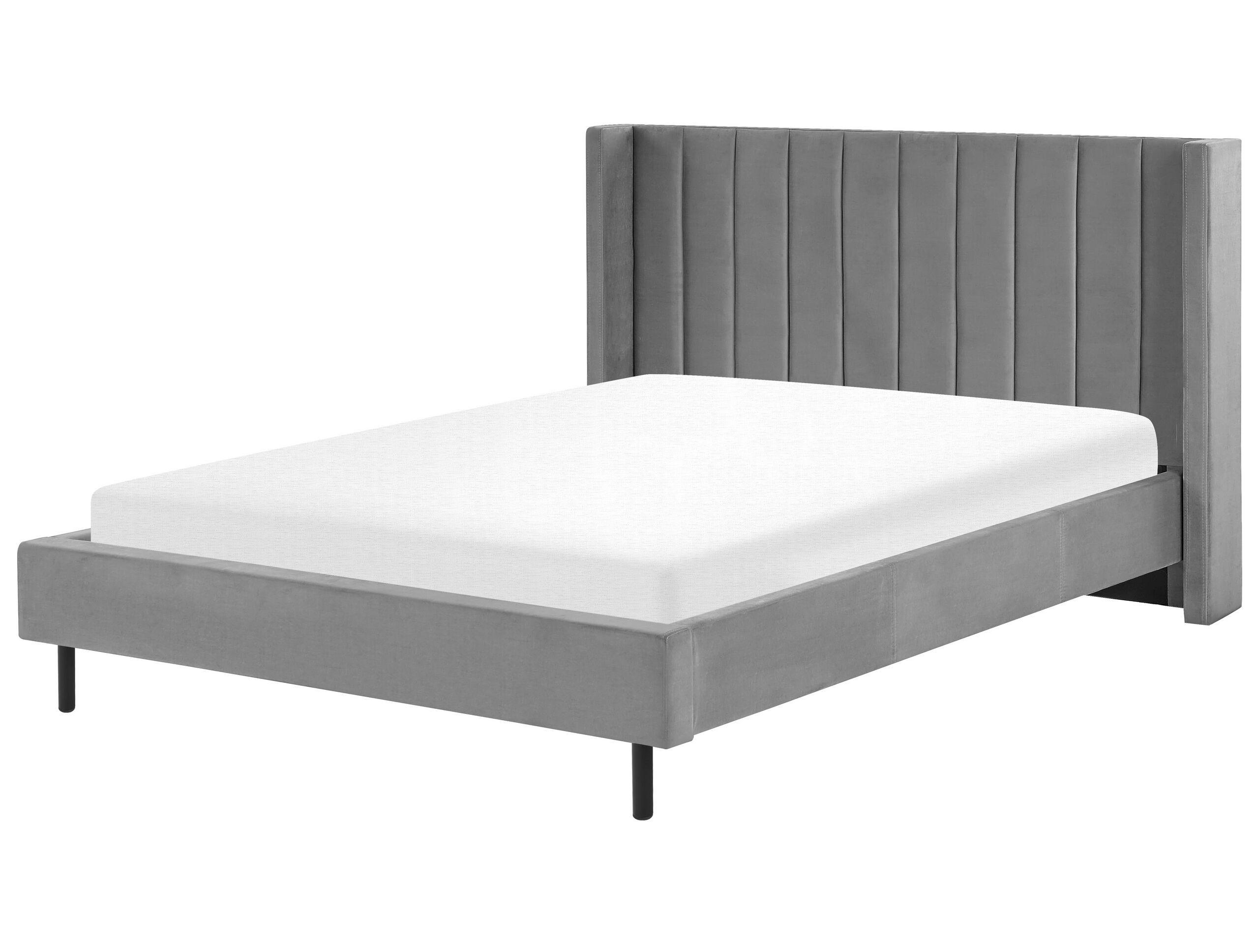 Beliani Bett mit Lattenrost aus Samtstoff Modern VILLETTE  