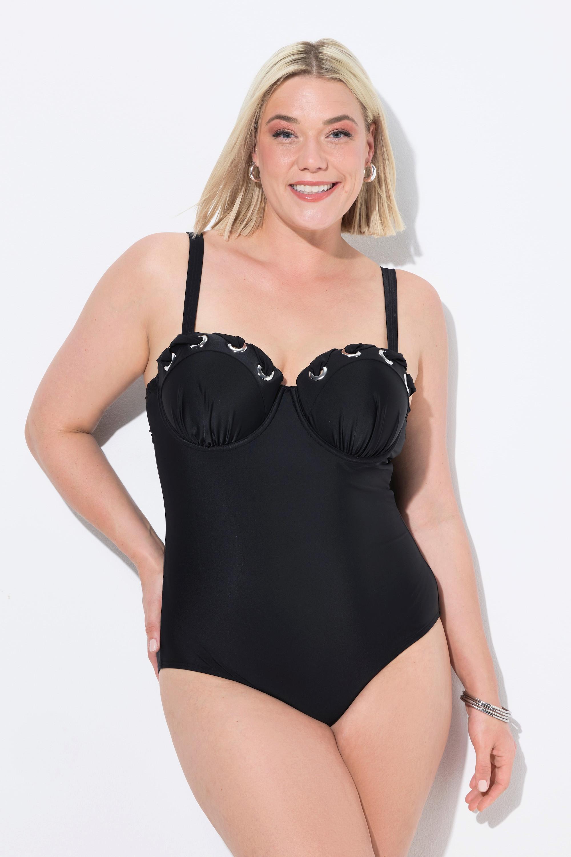 Ulla Popken Maillot de bain Œillets Bonnets Souples Bretelles Réglables  