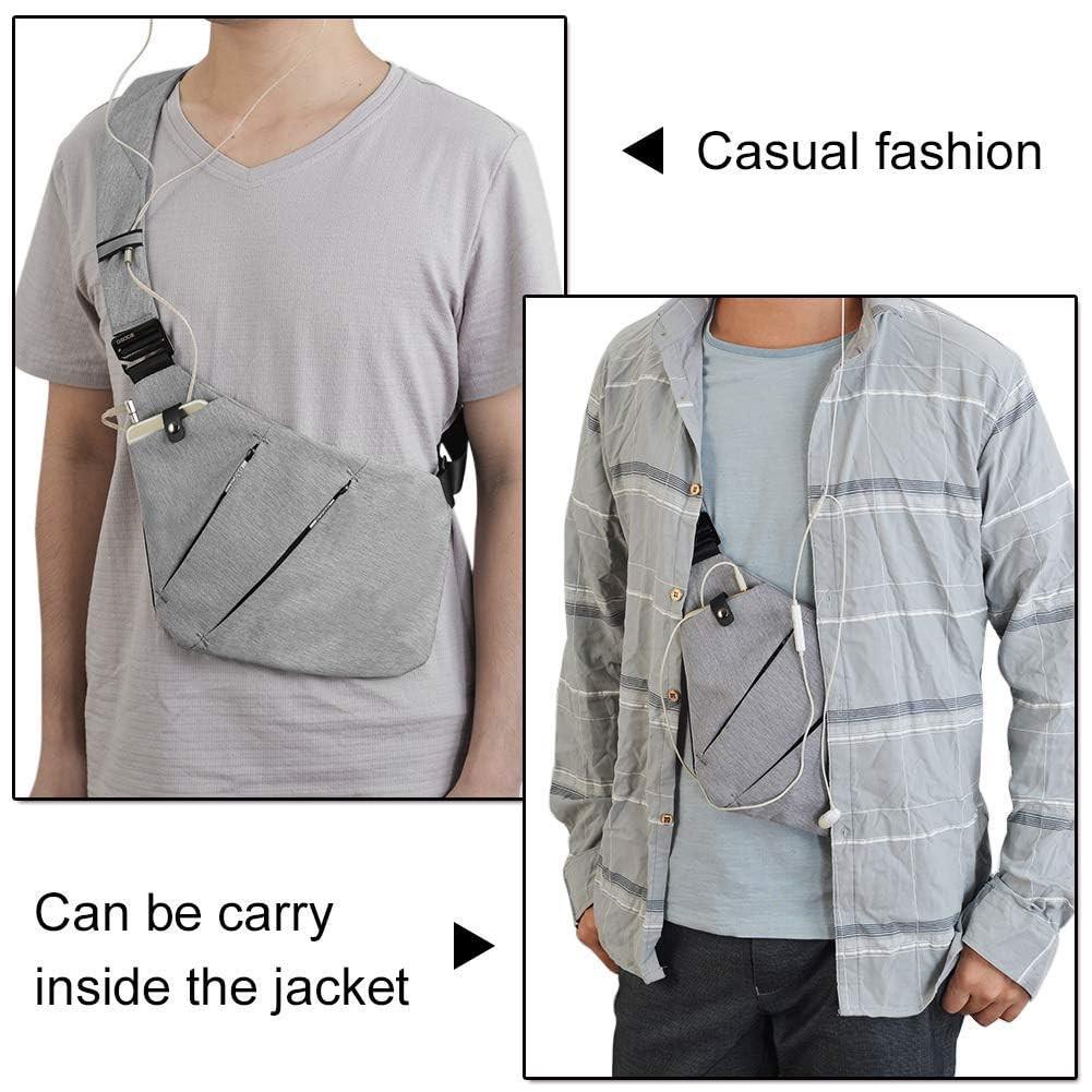 Only-bags.store Wasserdichte Mini Sling Bag Mehrere Taschen Anti-Diebstahl  