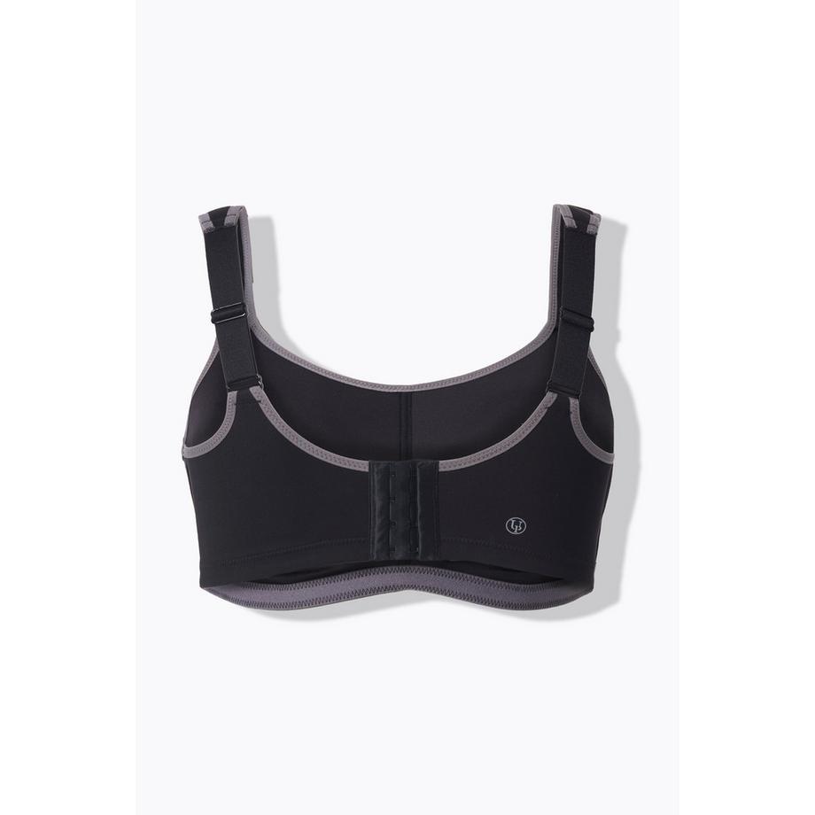 Ulla Popken Soutien-gorge de sport sans armatures microfibre empiècement maille bonnet C-D  