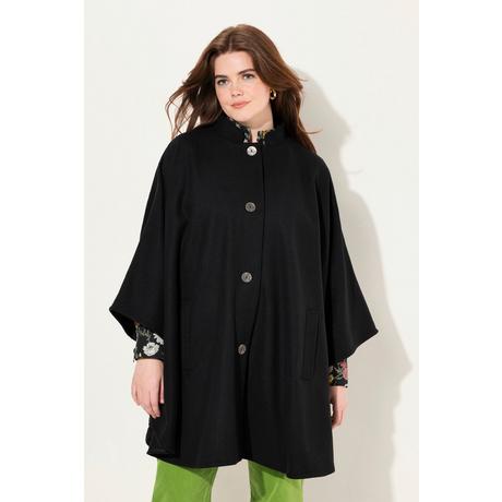 Ulla Popken  Cape col montant, patte de boutonnage et manches longues 