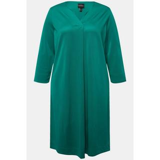 Ulla Popken Maglia lunga Slinky Piqué Scollo a Tunica Maniche 3/4  