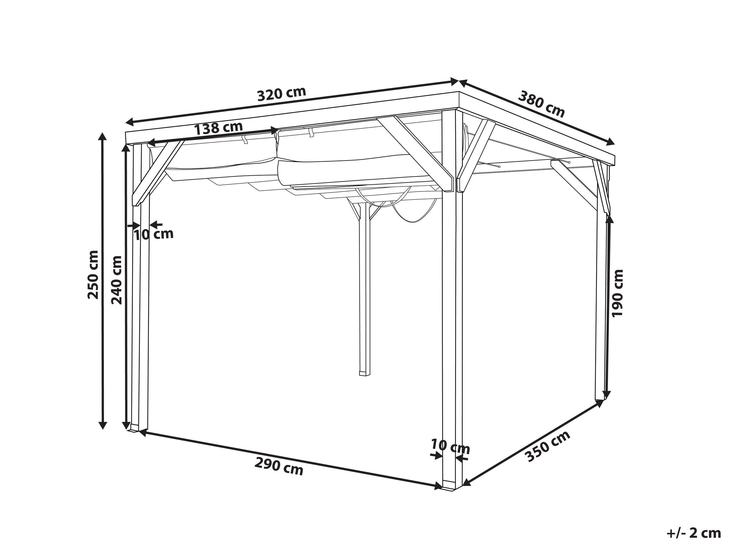 Beliani Gazebo en Legno di abete Rustico VILLAROSA  