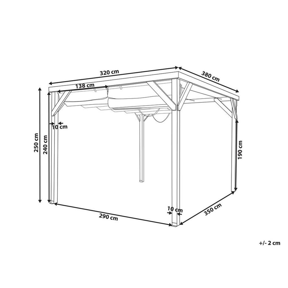 Beliani Pavillon aus Tannenholz  VILLAROSA  