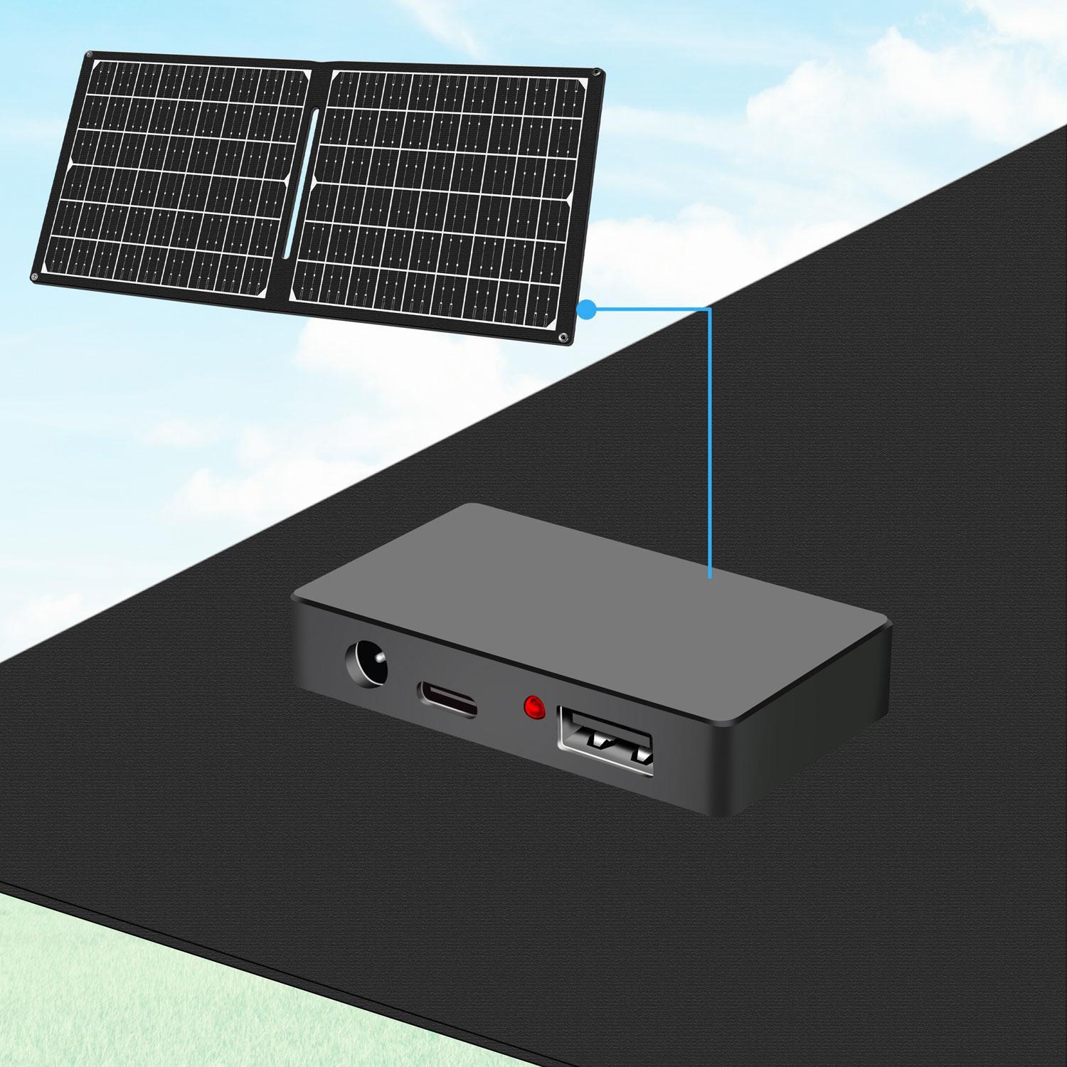 LogiLink  Faltbares Solarpanel mit USB-Ladegerät 30W 