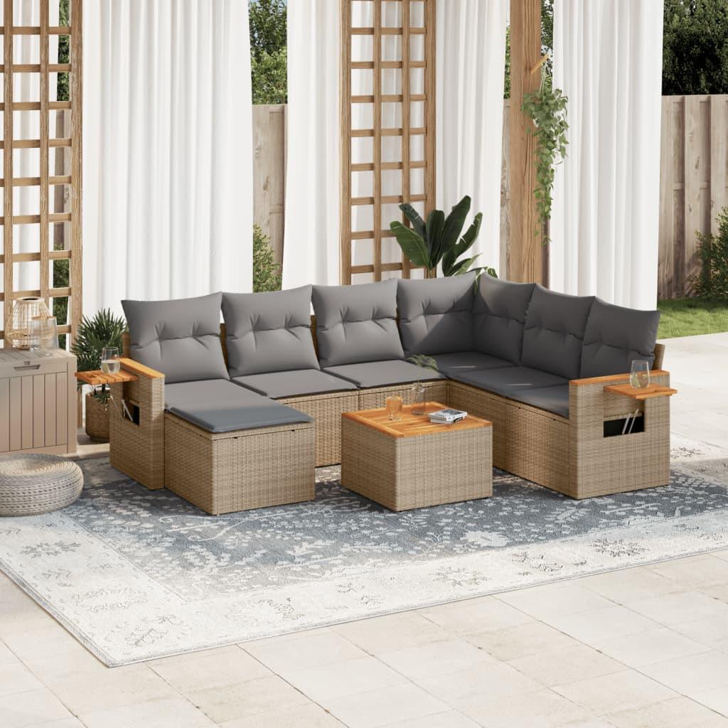 VidaXL set divano da giardino Polirattan  