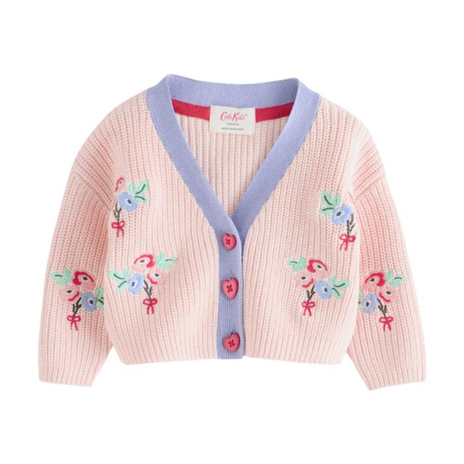 Cath Kidston Cardigan Lavorato a Maglia Floreale  