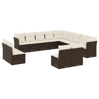 VidaXL set divano da giardino Polirattan  