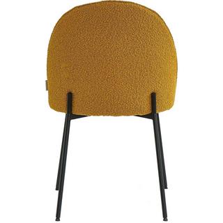 mutoni Chaise de salle à manger Clusto tissu métal moutarde (lot de 2)  