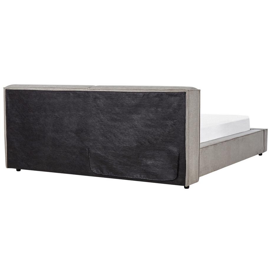 Beliani Lit à eau en Tissu  LINARDS  
