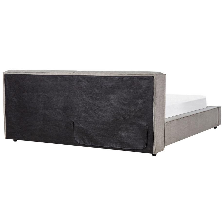 Beliani Lit à eau en Tissu  LINARDS  