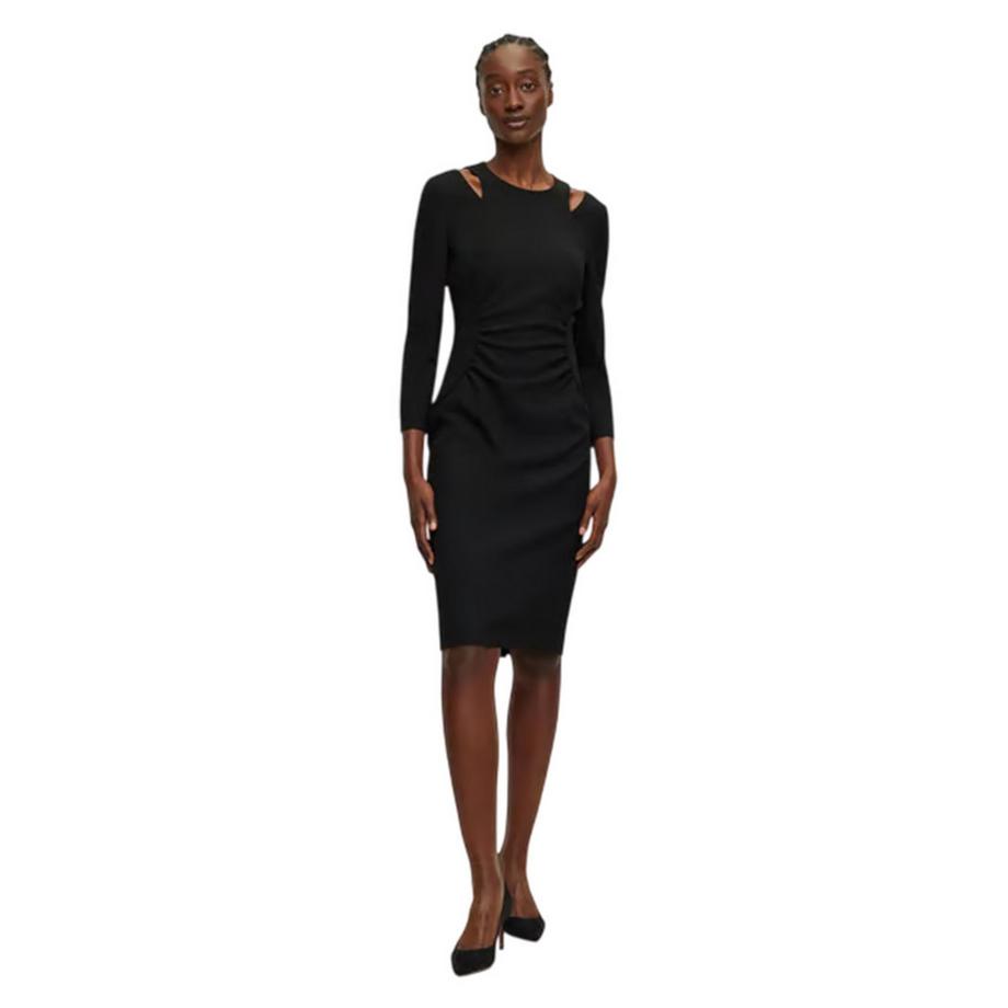 BOSS  Dadeka Bodycon Kleid, Rundhalsausschnitt, Schmal 