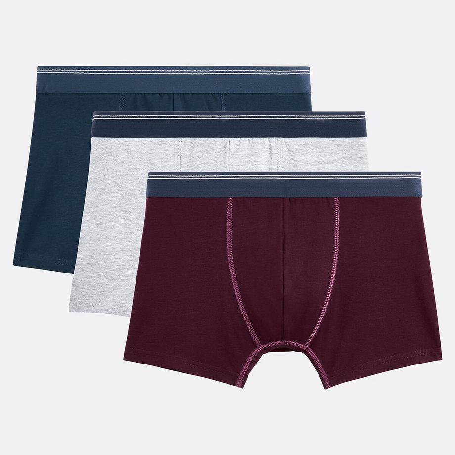 La Redoute Collections Lot de 3 Boxers Coton Stretch  