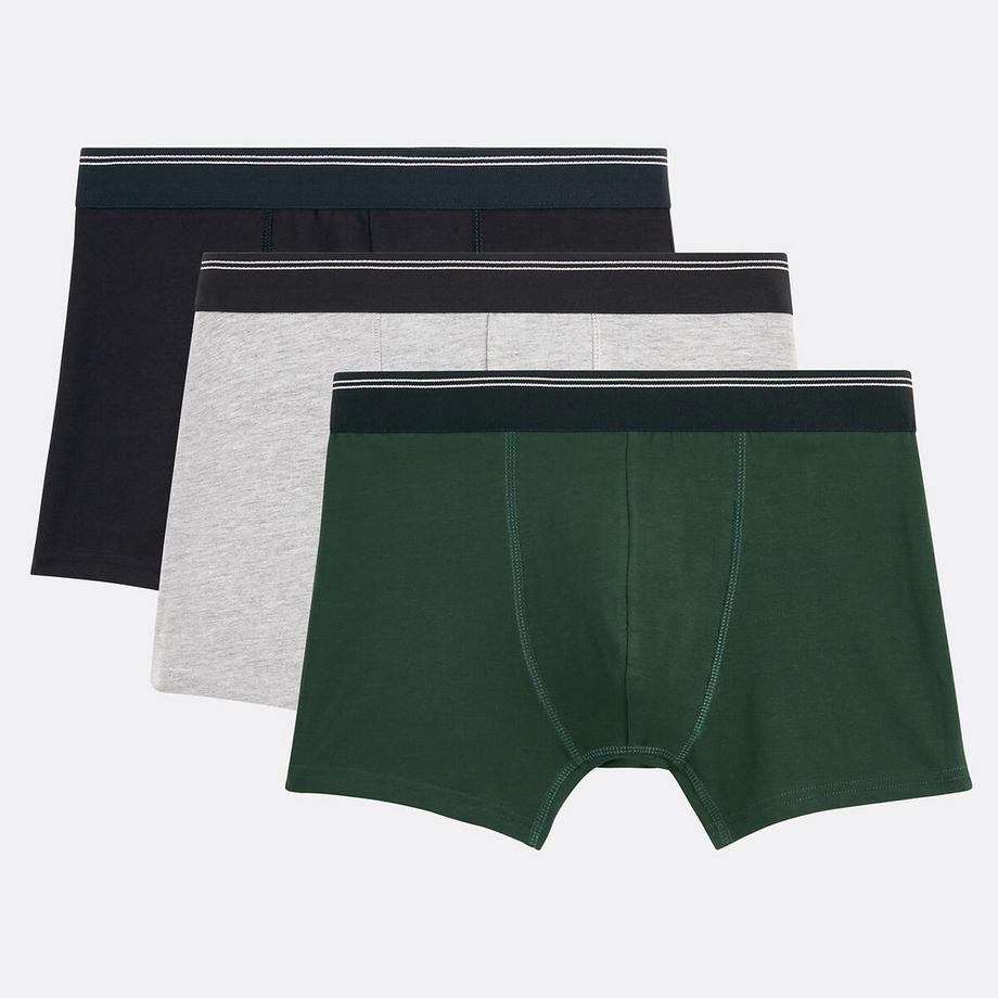 Lot de 3 boxers en coton stretch