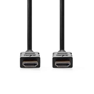 Nedis  Câble HDMI™ haute vitesse avec Ethernet | Connecteur HDMI™ | Connecteur HDMI™ | 4K@30Hz | ARC | 10,2 Gbps | 30,0 m | Rond | PVC | Noir | Label 