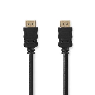 Nedis  Câble HDMI™ haute vitesse avec Ethernet | Connecteur HDMI™ | Connecteur HDMI™ | 4K@30Hz | ARC | 10,2 Gbps | 30,0 m | Rond | PVC | Noir | Label 