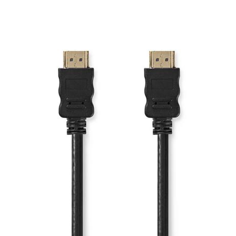 Nedis  Câble HDMI™ haute vitesse avec Ethernet | Connecteur HDMI™ | Connecteur HDMI™ | 4K@30Hz | ARC | 10,2 Gbps | 30,0 m | Rond | PVC | Noir | Label 