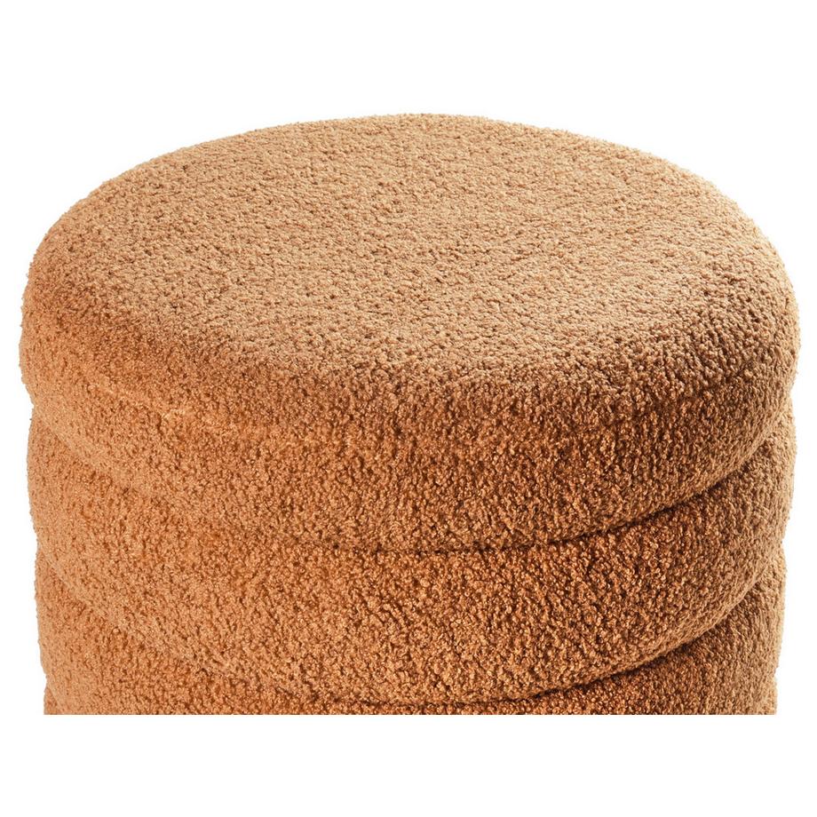 Beliani Pouf en Bouclé Rétro CHILLY  