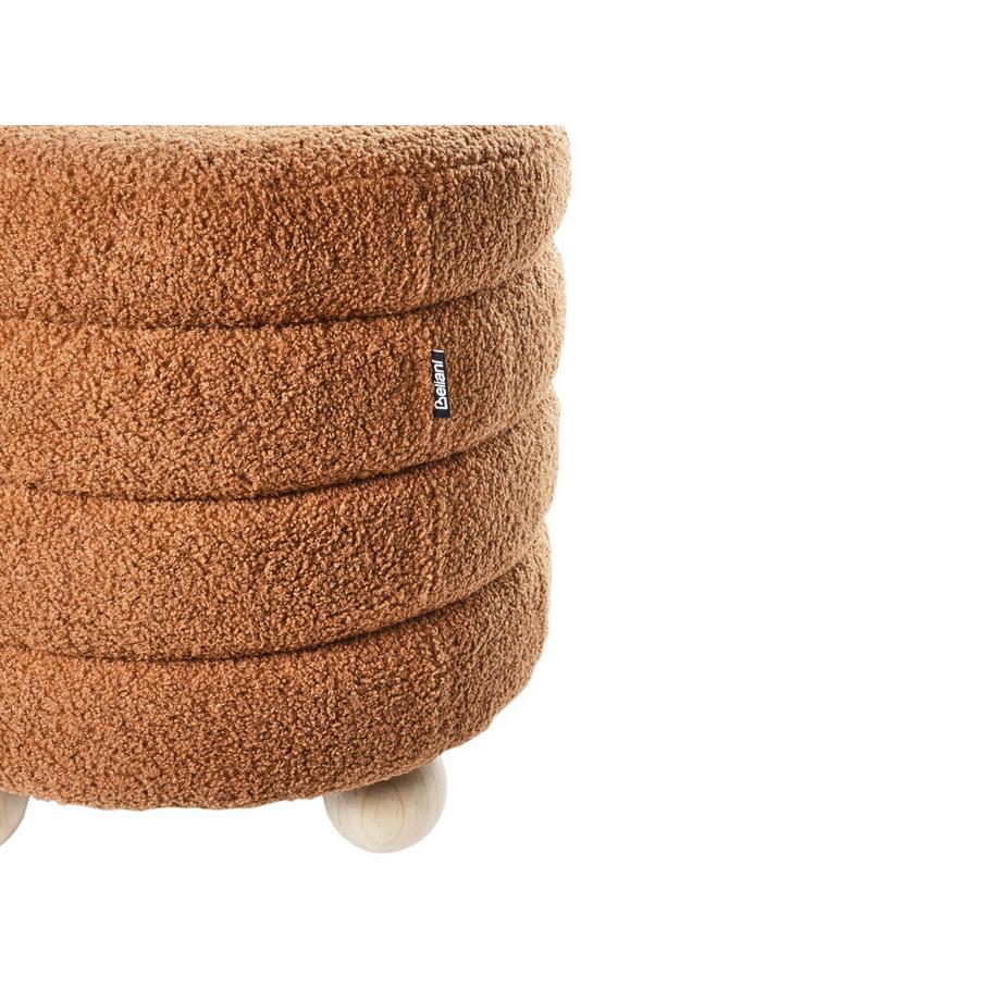 Beliani Pouf en Bouclé Rétro CHILLY  