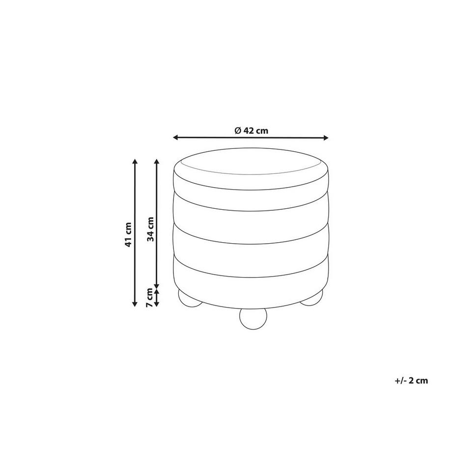 Beliani Pouf en Bouclé Rétro CHILLY  