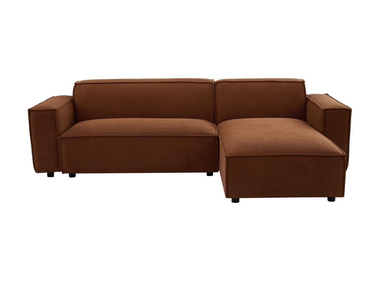 PASCAL MORABITO Ecksofa - Ecke wechselbar- Cord - Terracotta - BORORE  