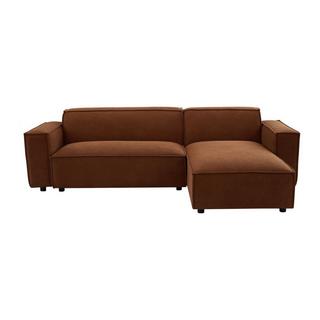 PASCAL MORABITO Ecksofa - Ecke wechselbar- Cord - Terracotta - BORORE  