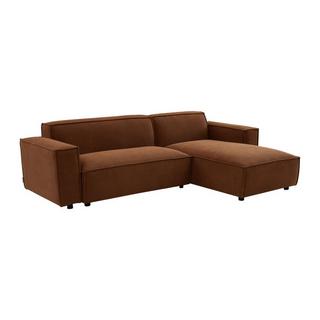 PASCAL MORABITO Ecksofa - Ecke wechselbar- Cord - Terracotta - BORORE  