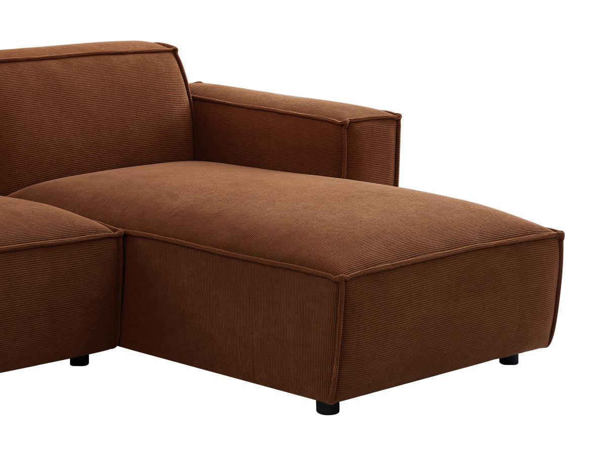 PASCAL MORABITO Ecksofa - Ecke wechselbar- Cord - Terracotta - BORORE  