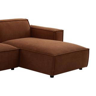 PASCAL MORABITO Ecksofa - Ecke wechselbar- Cord - Terracotta - BORORE  