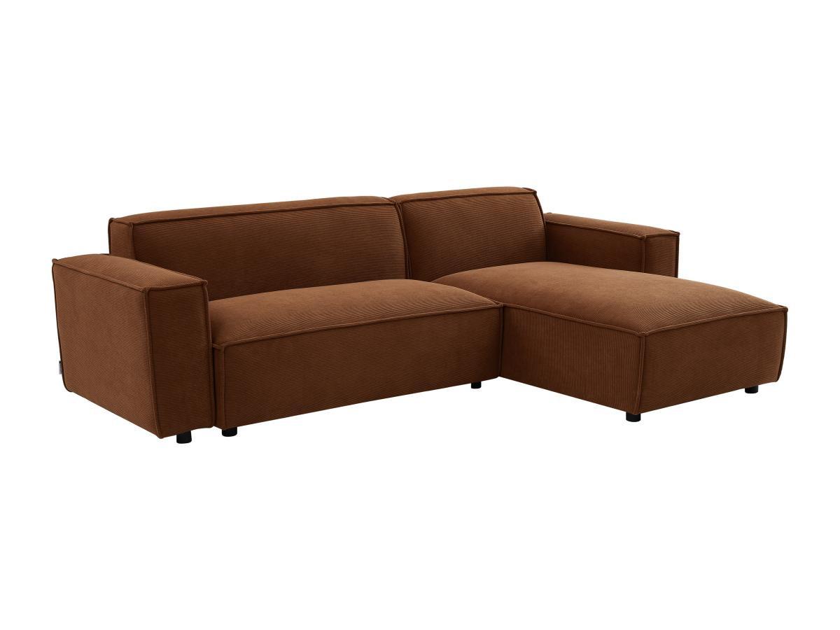 PASCAL MORABITO Ecksofa - Ecke wechselbar- Cord - Terracotta - BORORE  