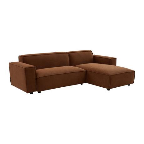 PASCAL MORABITO Ecksofa - Ecke wechselbar- Cord - Terracotta - BORORE  